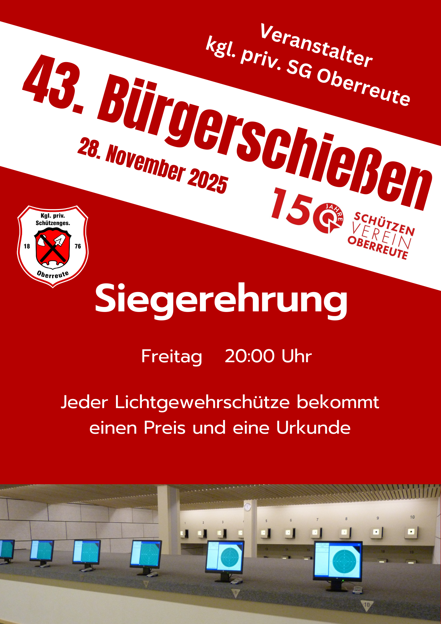 Einladung Siegerehrung Bürgerschießen